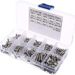 340pcs m3 304 stainless steel hexagon screws nuts box kit